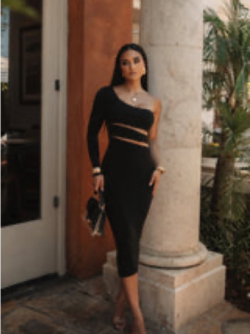 Noir Chase The Night One Shoulder Dress